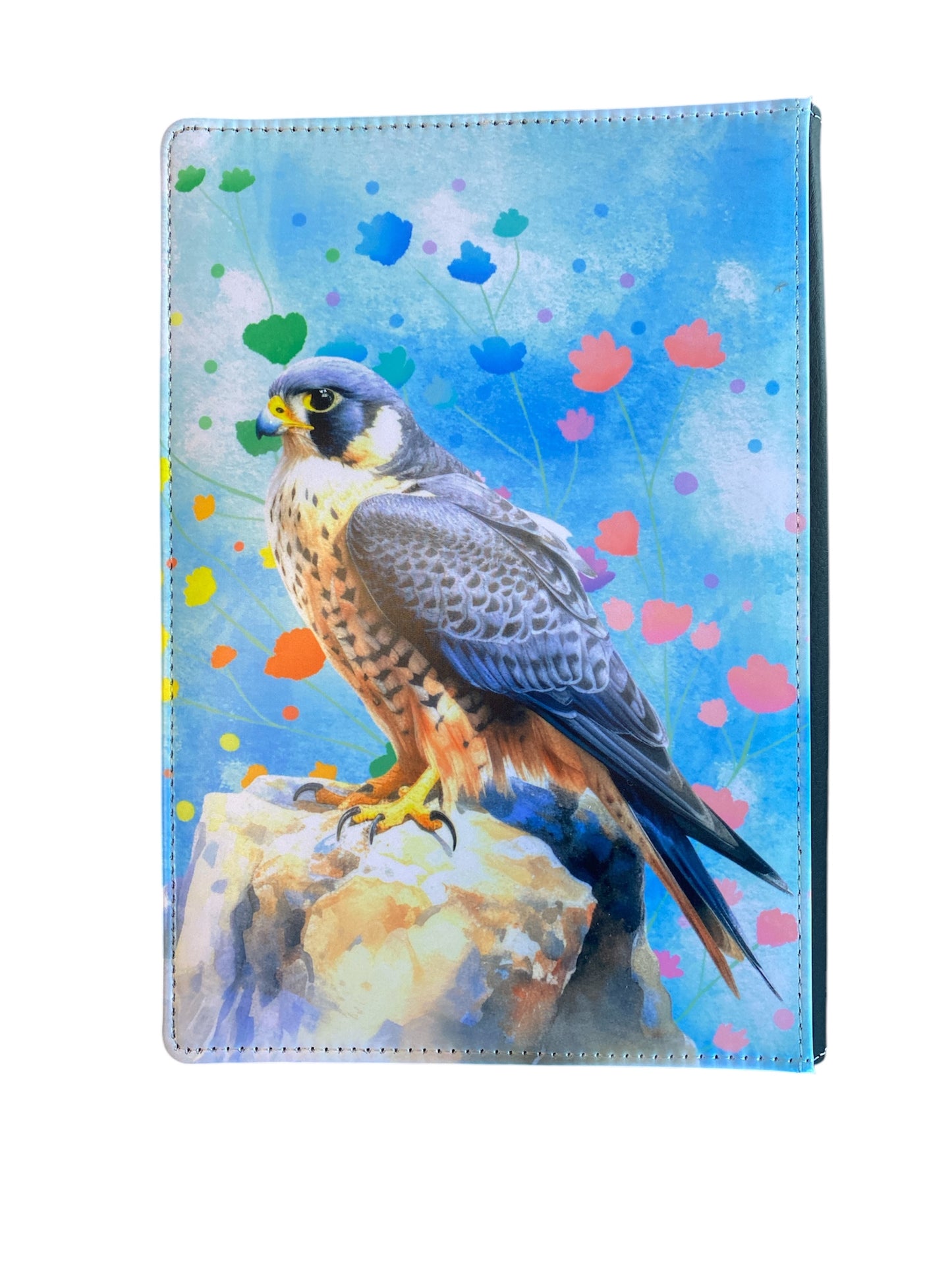 NZ Falcon - Reusable Notebook, NZ native bird, lined, feathers, Native
