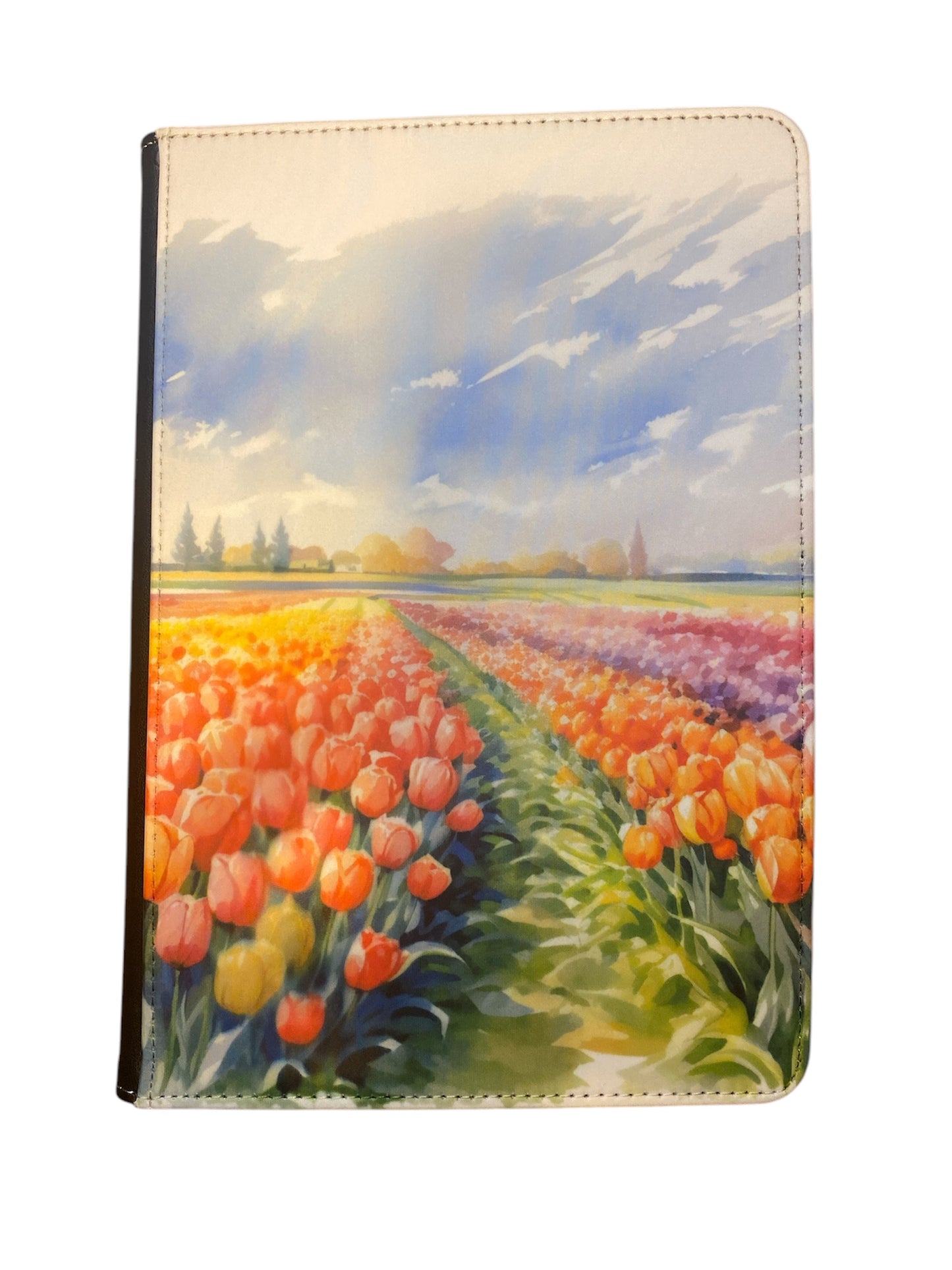 Field full of Tulips - Reusable Notebook, Journal, cover, Flowers, Tulips