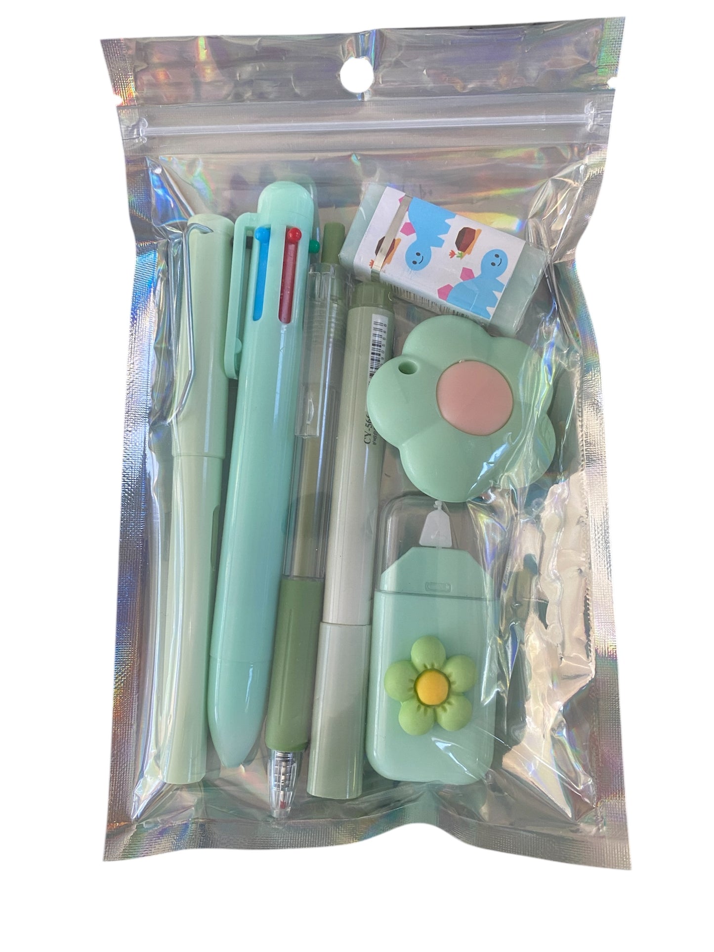 Basic colourful 7 pce Stationery Set