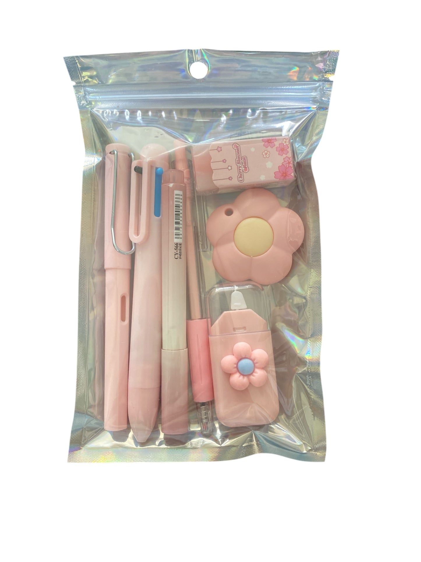 Basic colourful 7 pce Stationery Set