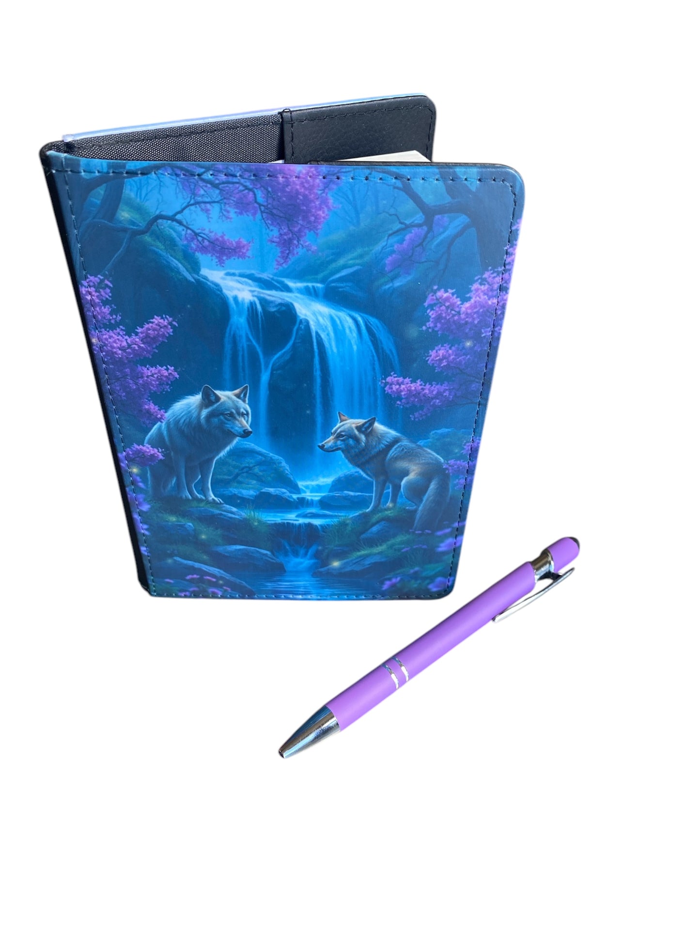 Wolves and Waterfalls - Notebook, Reusable
