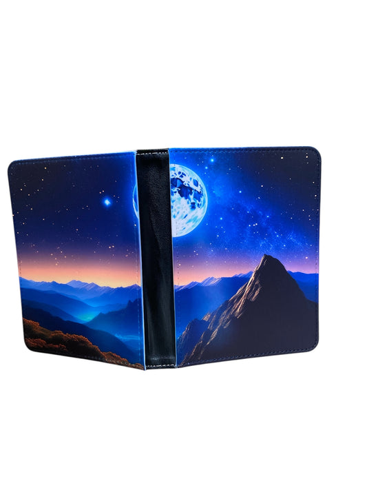 Moon & Mountains- Reusable Notebook, Journal, cover, colourful