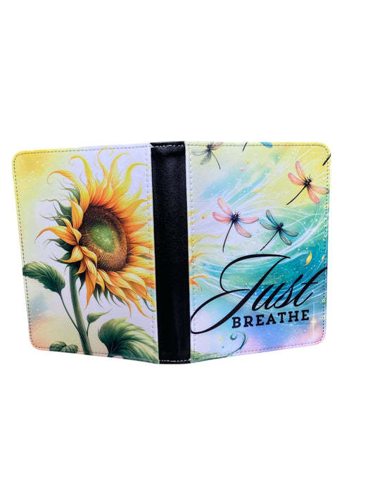 Just Breathe- Reusable Notebook, Journal, cover, colourful