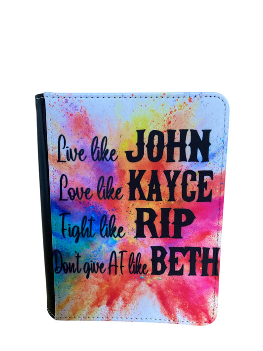 Yellowstone character - Reusable Notebook, Journal, cover, colourful, Yellowstone