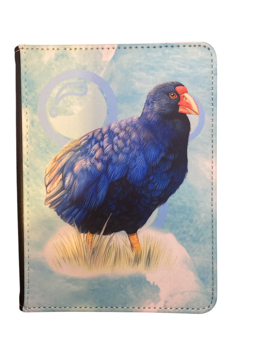 Takahe - Reusable Notebook, NZ native bird, lined, feathers