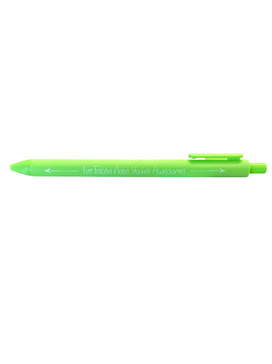 'Grateful' Sayings Ballpoint Pens in vibrant colours