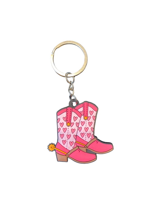 Cowgirl - Western Boots Keyring