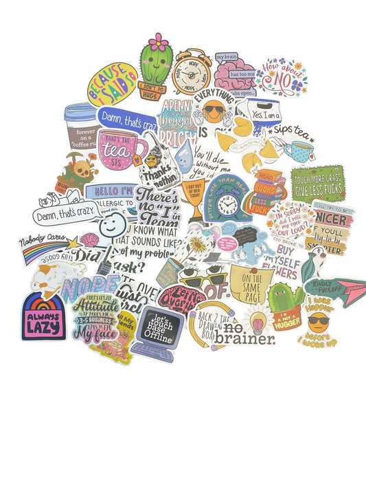 Sarcastic waterproof stickers