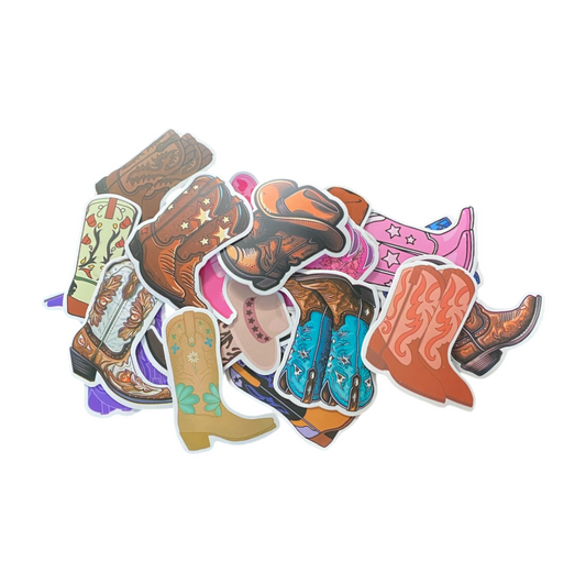 Cowgirl - Western Boots sticker set