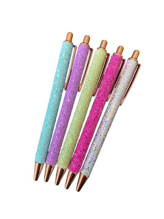 Textured feel Glitter Ballpoint Pens