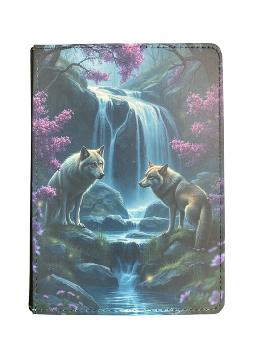 Wolves and Waterfalls - Notebook, Reusable