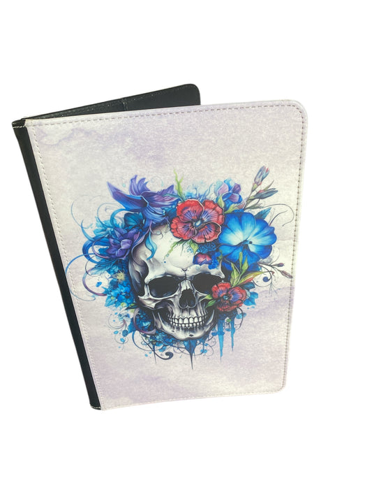 Skull in Blue Flowers